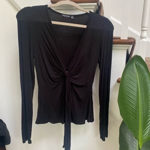 Long Sleeve Black Top